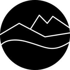 Landscape Painting In Circular Canvas Silhouette Svg Vector, Free Vectors File